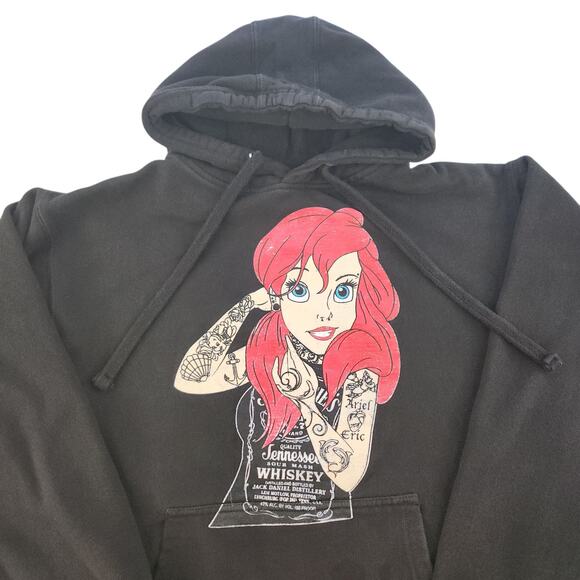 Tennessee Whiskey Sweatshirt Womens Medium Black Grunge Ariel Jack Daniels Punk - Picture 5 of 16